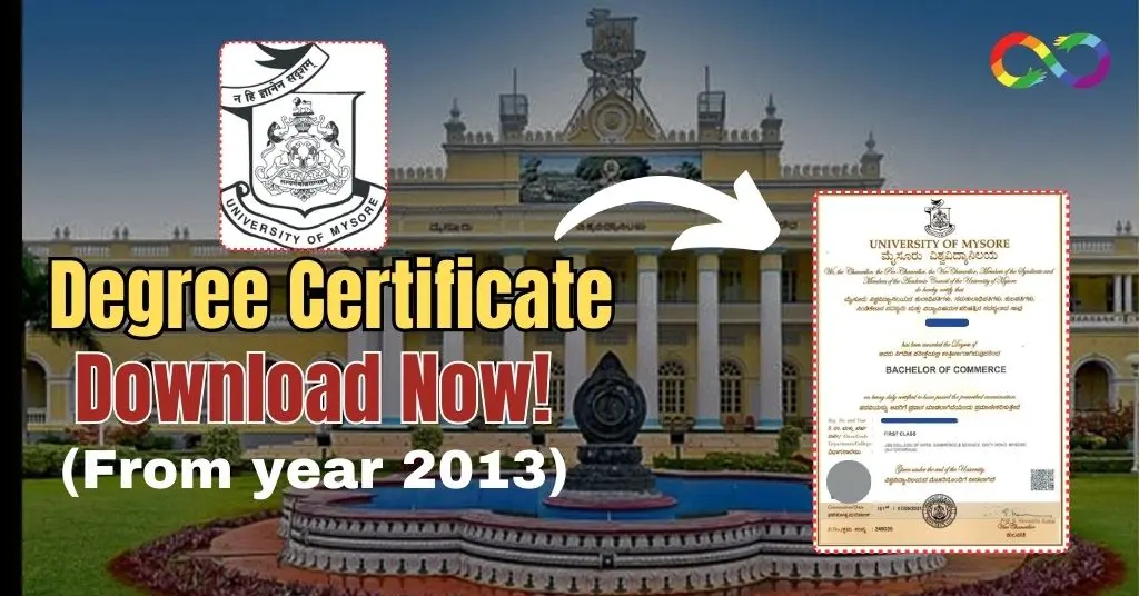 Mysore University Degree Certificate Download