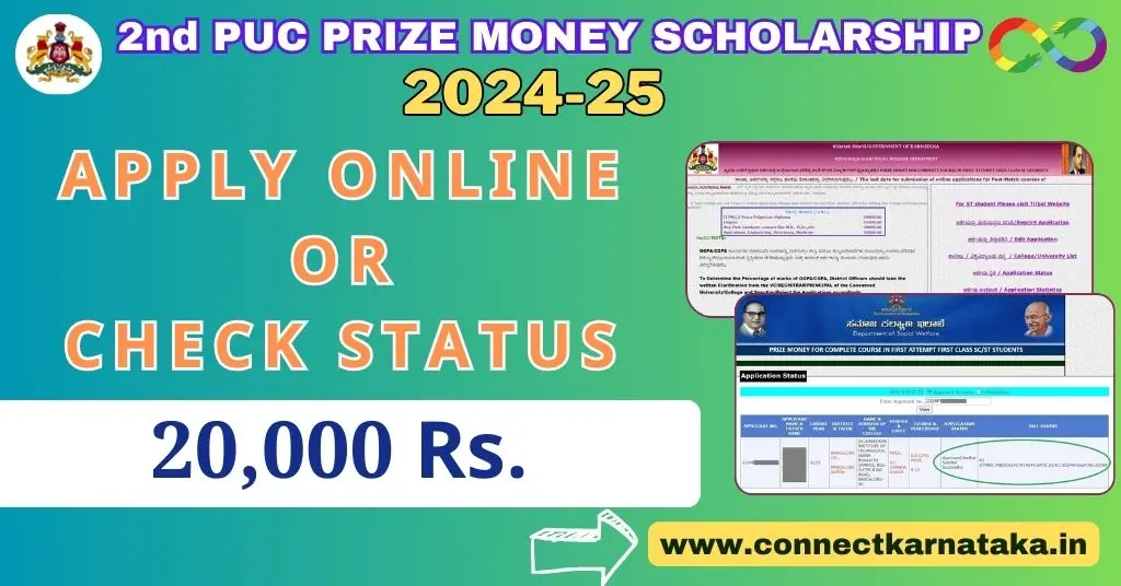 2nd PUC Prize Money Scholarship 2025 For 2nd PUC Completed Students