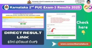 Karnataka 2nd PUC Exam 3 Result 2025