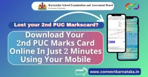Karnataka 2nd PUC Marks Card Download Online